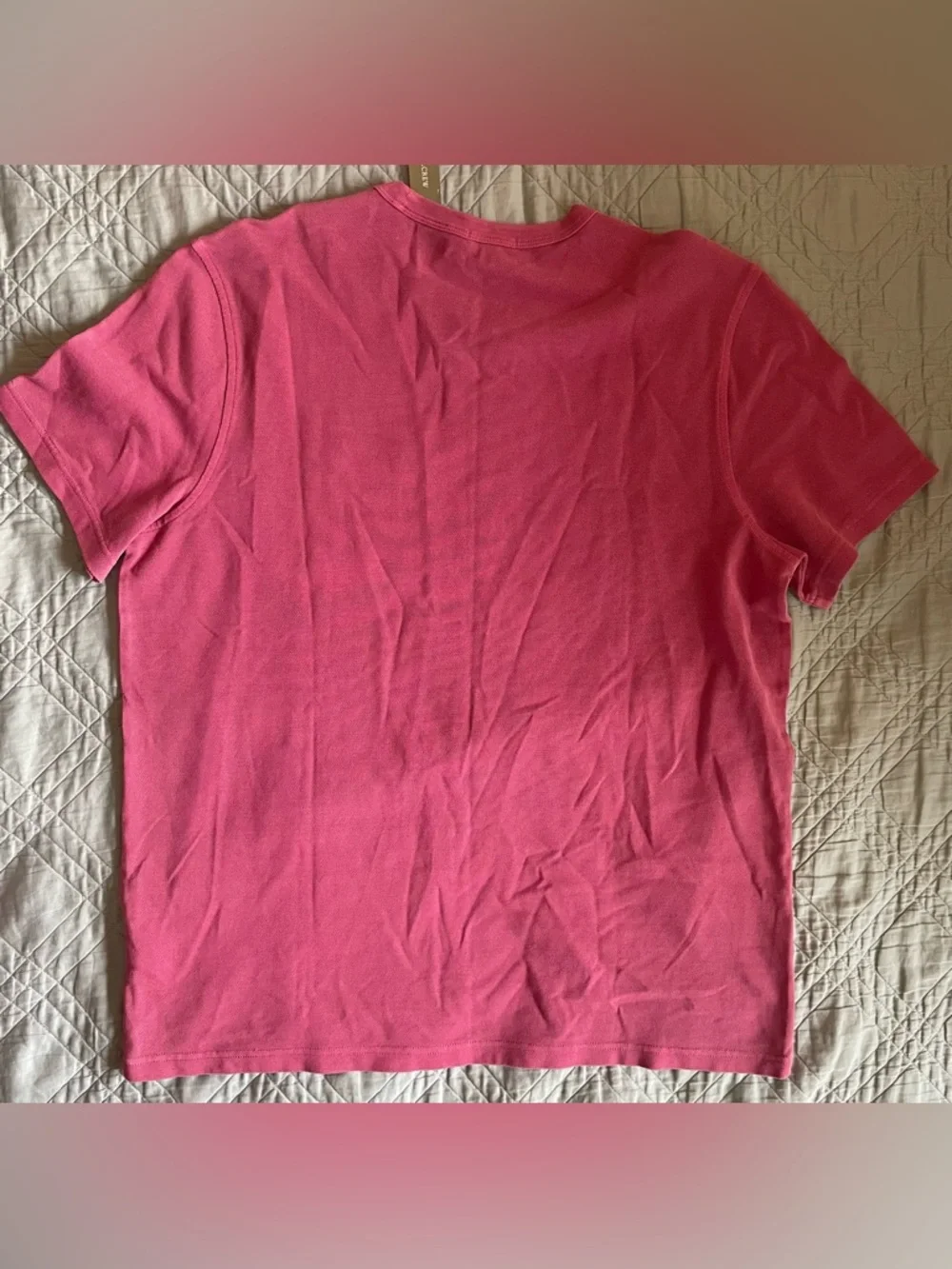 J.‎ CREW Washed piqué pocket T-shirt in Plum Pink (PPI) Size L NWD $59.50 CJ722